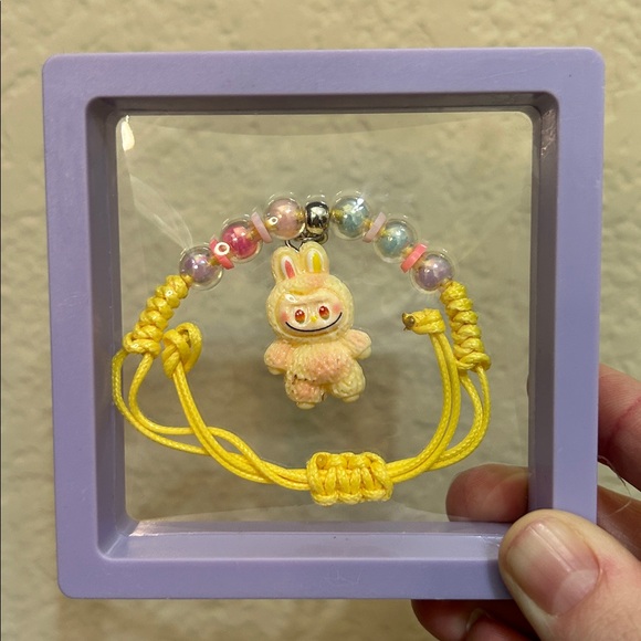 Labubu Jewelry - Labubu Little Monster Beaded Adjustable Woven Bracelet - Yellow New